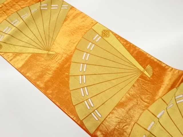 JAPANESE FUKURO OBI / WOVEN FOLDING FAN PATTERN
